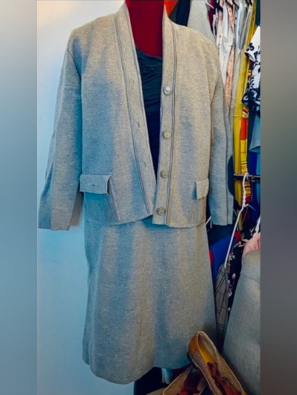 100% Wool pencil Skirt And blazer